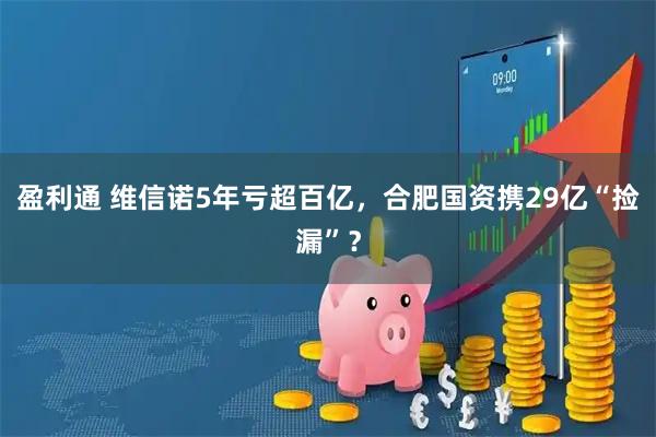 盈利通 维信诺5年亏超百亿，合肥国资携29亿“捡漏”？