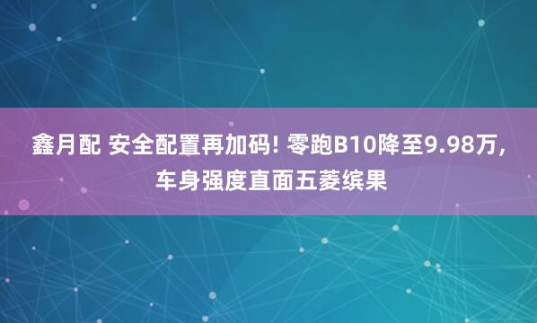 鑫月配 安全配置再加码! 零跑B10降至9.98万, 车身强度直面五菱缤果